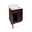 Brookings Vanity in Espresso w/ White Marble Top Fully Assembled 25