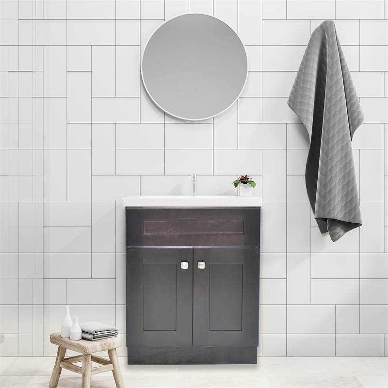 Brookings Vanity in Espresso w/out Top Fully Assembled 24