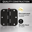 Stainless Steel  Door Hinge-Oil Rubbed Bronze 3.5-in. 5/8-in. Radius 9-Pack
