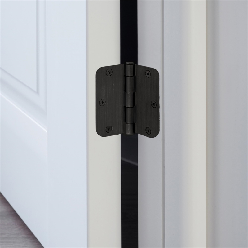 Stainless Steel  Door Hinge-Oil Rubbed Bronze 3.5-in. 5/8-in. Radius 9-Pack