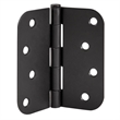 Stainless Steel  Door Hinge-Matte Black 4-in. 5/8-in. Radius 9-Pack