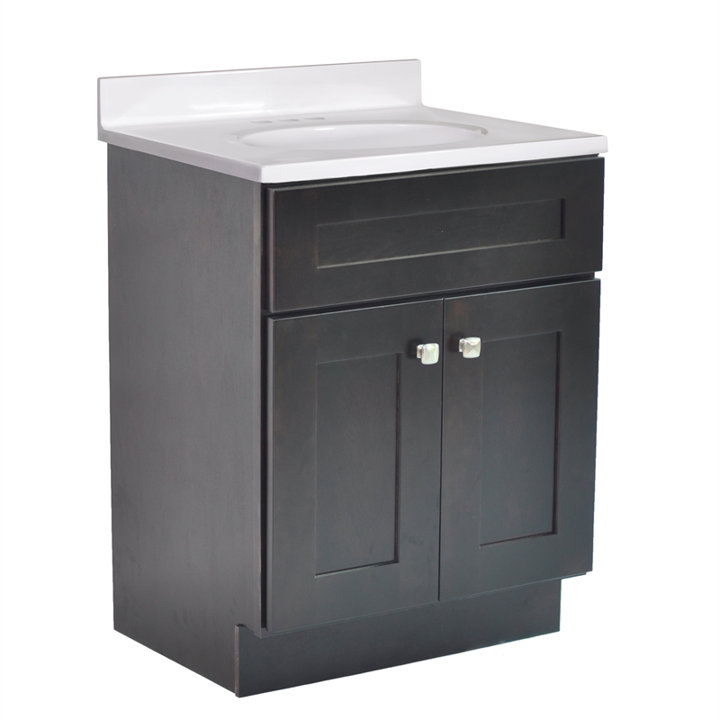 Design House Brookings Wood Vanity w/o Top-Espresso 24in x 18in