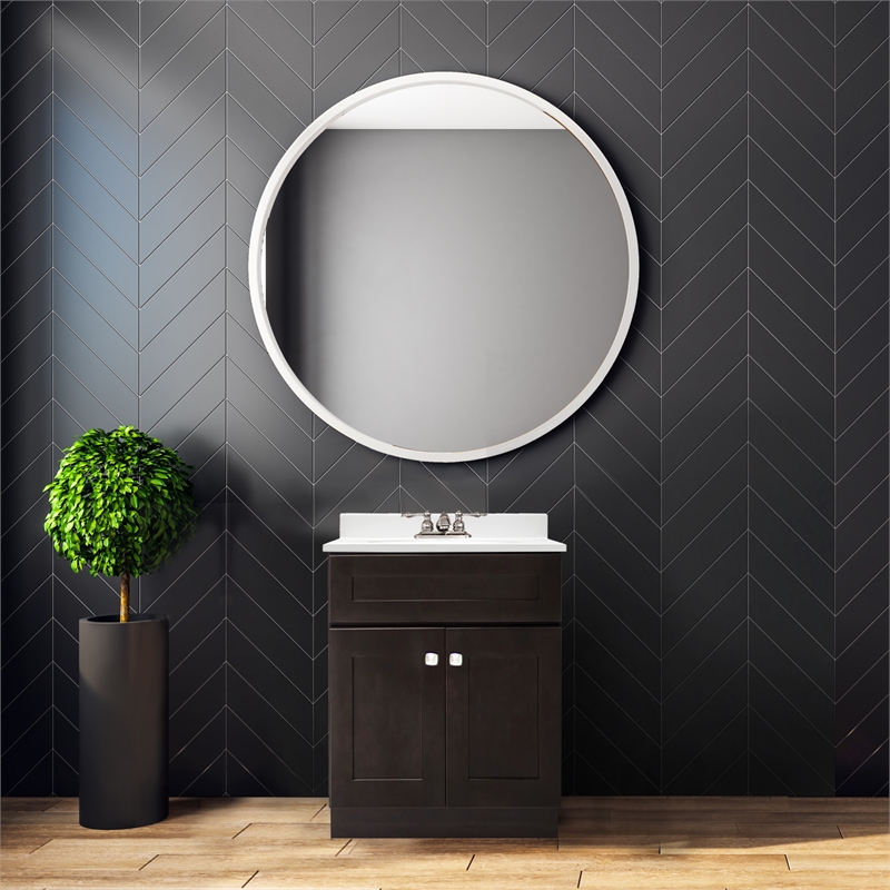 Design House Brookings Wood Vanity w/o Top-Espresso 24in x 18in