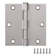 Design House Steel Door Hinge in Satin Nickel 3.5-in. Square Corner  6-Pack