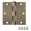 Design House Steel Door Hinge in Antique Brass 3.5-in. Square Corner  6-Pack