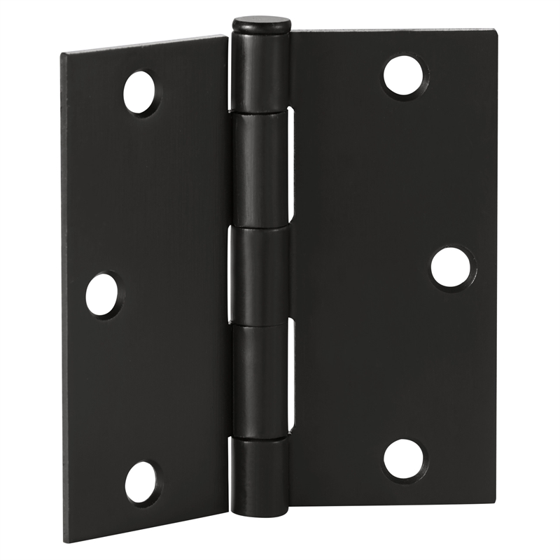 Design House Steel Door Hinge in Oil Rubbed Bronze 3.5-in. Square Corner 6-Pack