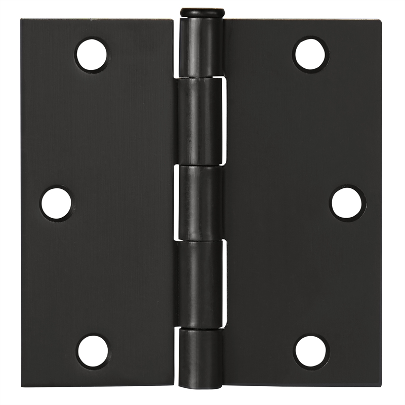 Design House Steel Door Hinge in Oil Rubbed Bronze 3.5-in. Square Corner 6-Pack