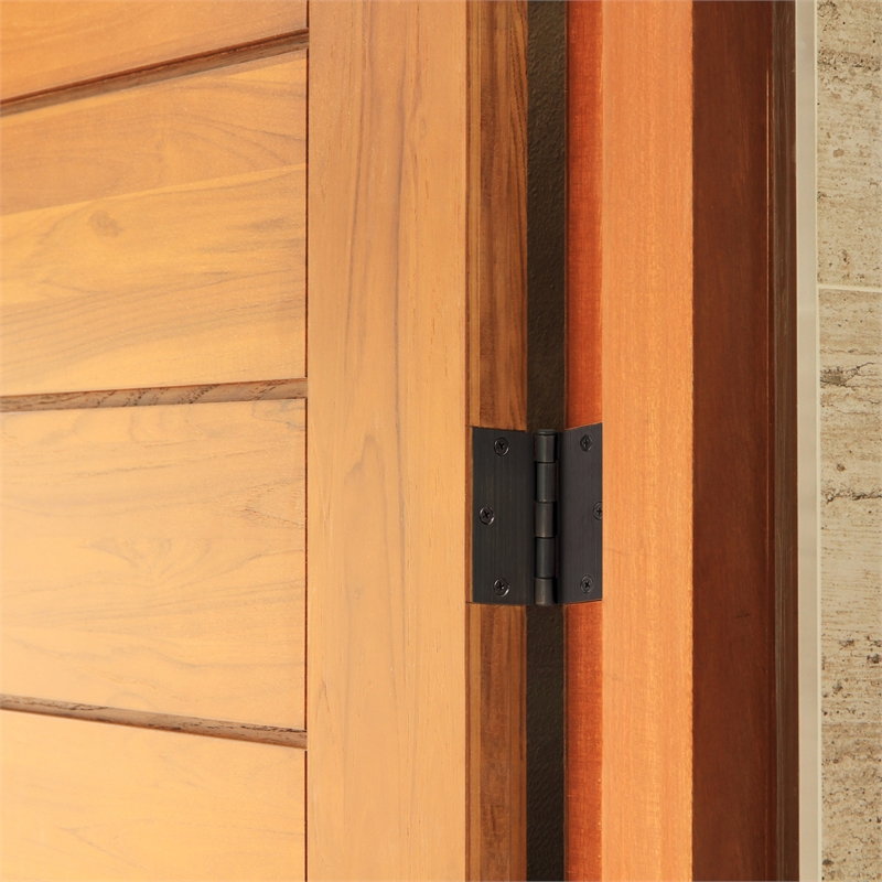 Design House Steel Door Hinge in Oil Rubbed Bronze 3.5-in. Square Corner 6-Pack
