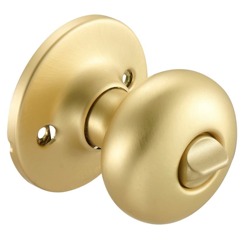 Design House Cambridge Brass Privacy Door Knob in Satin Gold
