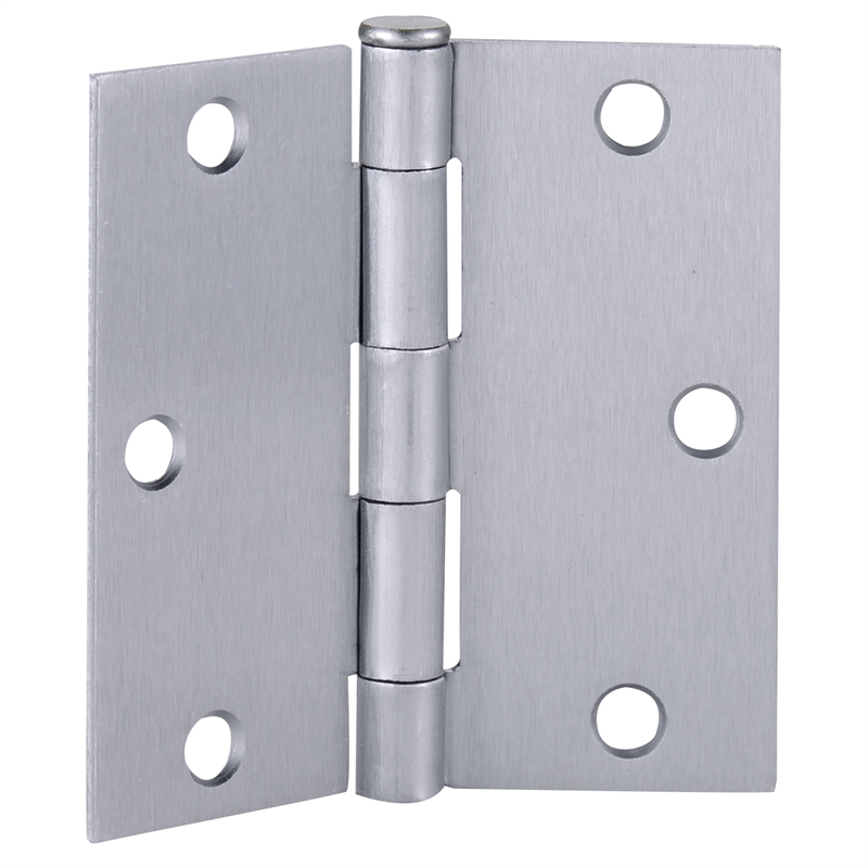 Design House Steel Door Hinge in Satin Chrome 3.5-in. Square Corner  6-Pack