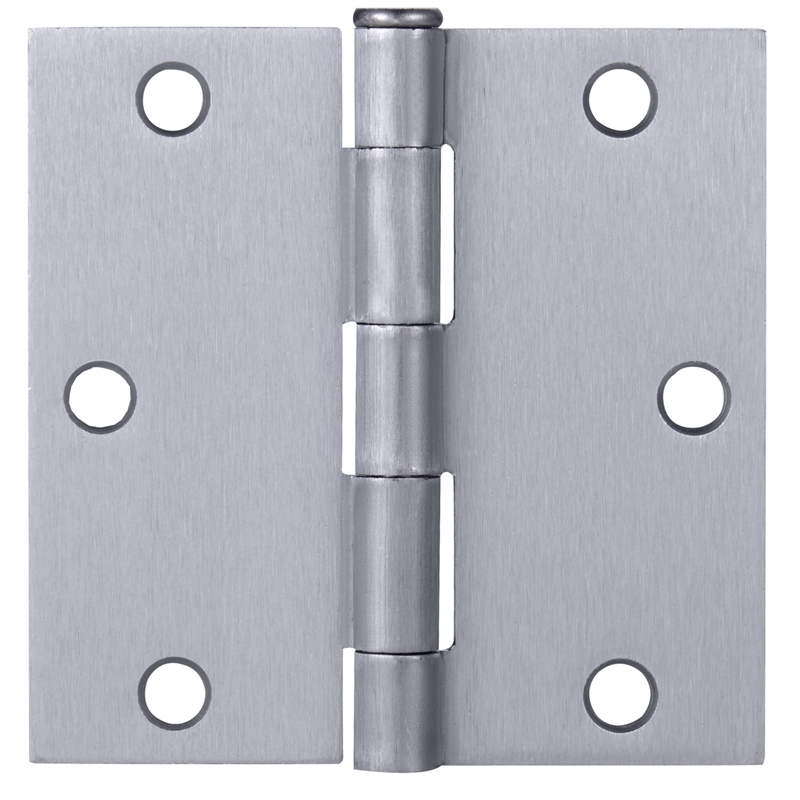 Design House Steel Door Hinge in Satin Chrome 3.5-in. Square Corner  6-Pack