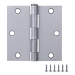 Design House Steel Door Hinge in Satin Chrome 3.5-in. Square Corner  6-Pack