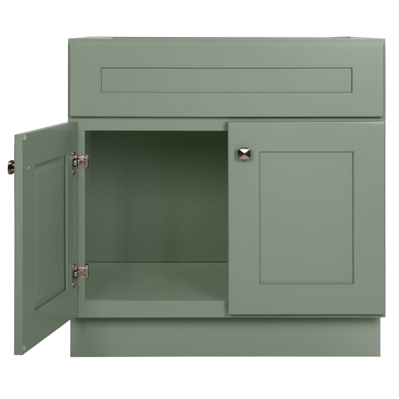 Brookings Wood Vanity Without Top in Morning Fog Unassembled 30 in.