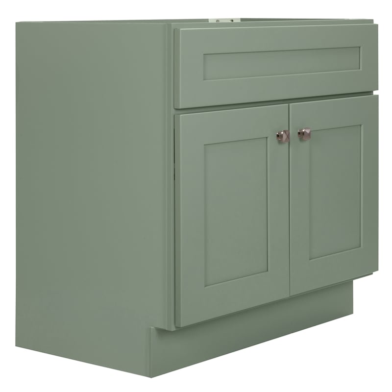 Brookings Wood Vanity Without Top in Morning Fog Unassembled 30 in.