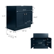 Brookings Wood Vanity Without Top in Dark Navy Unassembled 30 in.