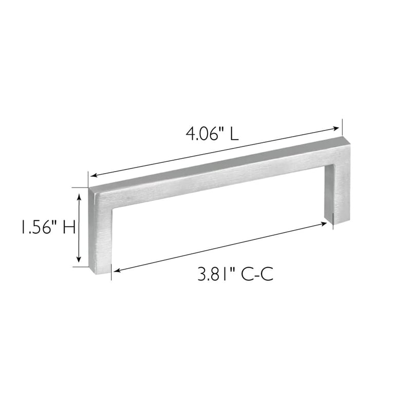 Portico 3.8 in. Stainless Steel Cabinet Pulls in Brushed Nickel 10-Pack