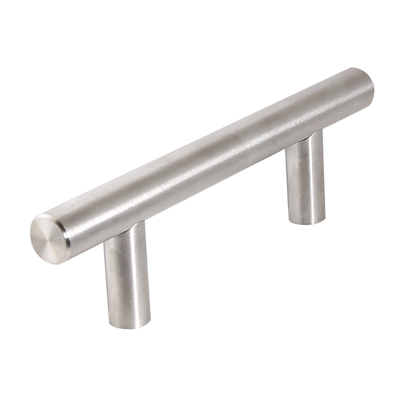Solid 3-3/4-in (96 mm) Stainless Steel Cabinet Pulls in Satin Nickel 10-Pack