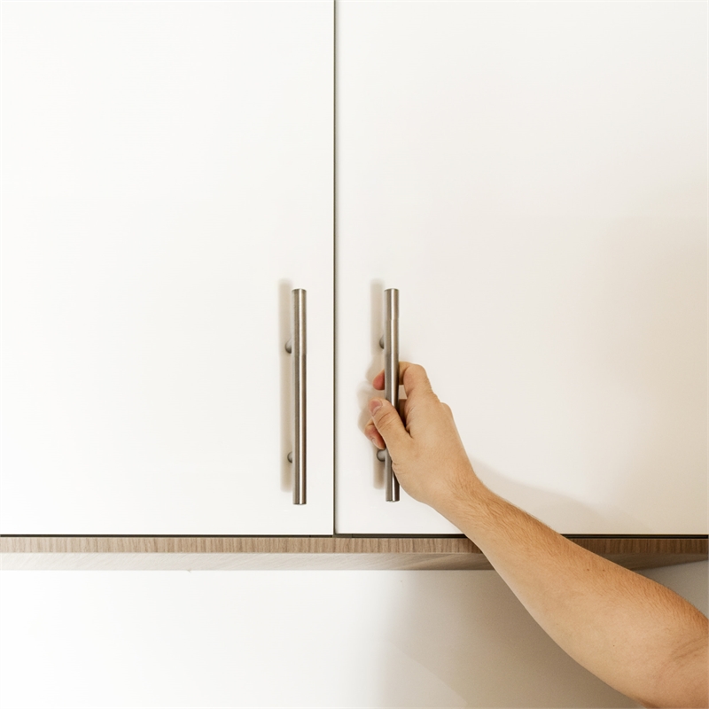 Solid 3-3/4-in (96 mm) Stainless Steel Cabinet Pulls in Satin Nickel 10-Pack