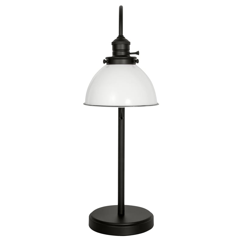 Design House Savannah Farmhouse Adjustable Metal Desk Lamp in Matte Black