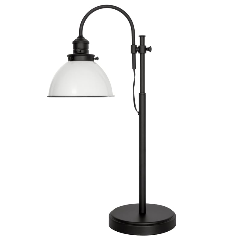 Design House Savannah Farmhouse Adjustable Metal Desk Lamp in Matte Black