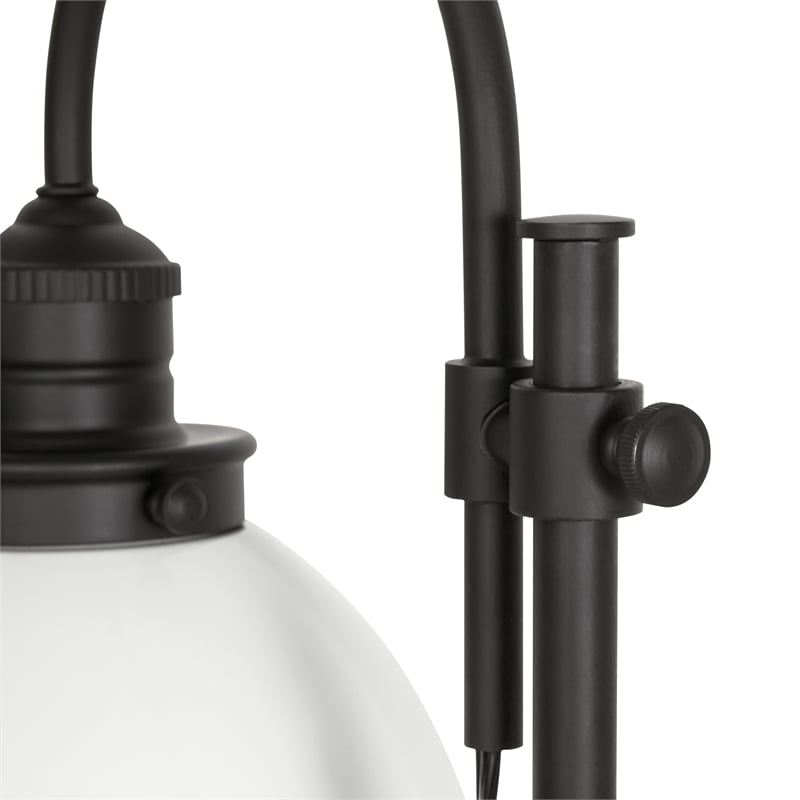 Design House Savannah Farmhouse Adjustable Metal Desk Lamp in Matte Black