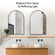 Maeve Arched Wall Mirror with Black Frame 30