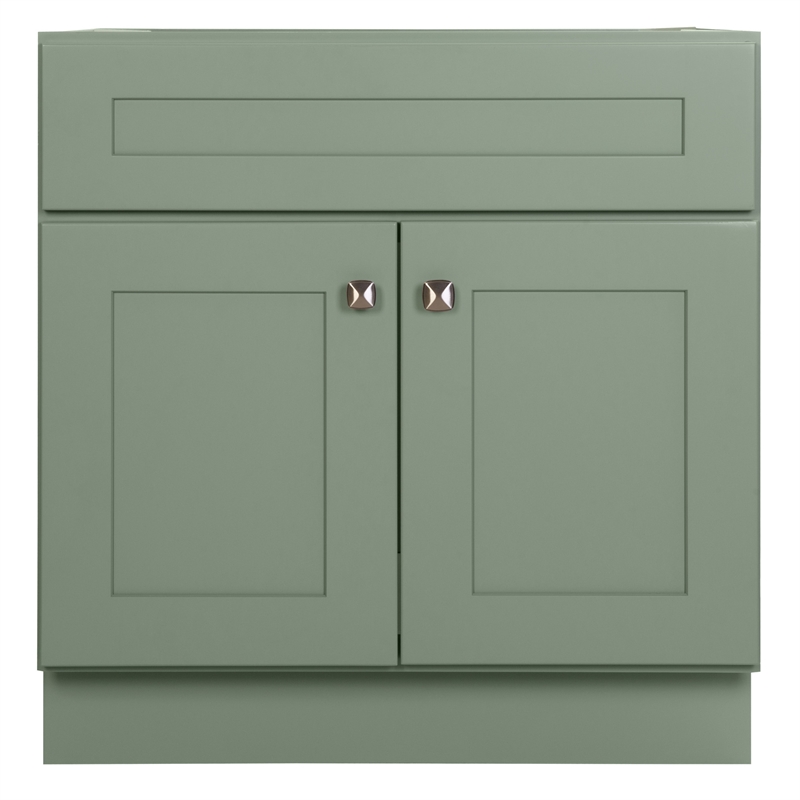 Brookings Vanity Without Top in Evergreen Fog Fully Assembled 30