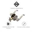 Scroll 2 Way Brass Privacy Door Lever in Satin Nickel 20 Pack