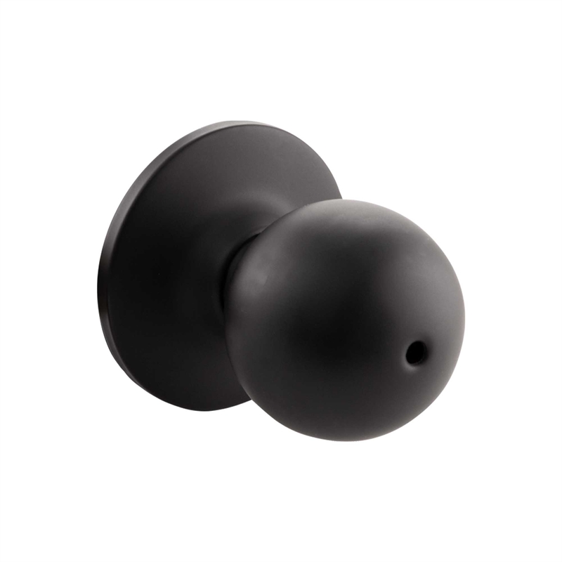 Design House Ball Privacy Brass Doorknob in Matte Black 20 Pack