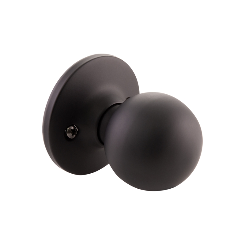 Design House Ball Passage Brass Doorknob in Matte Black 20 Pack