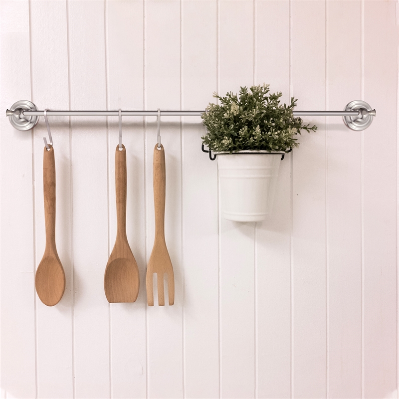 Design House Oakmont Traditional Brass Towel Bar in Nickel 24-inches