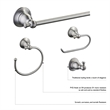 Design House Oakmont Traditional Brass Towel Bar in Nickel 24-inches