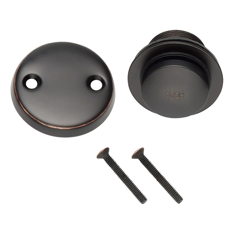 Design House Brass Toe Tap Bath Drain Stopper Oil Rubbed Bronze