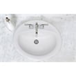 Design House Oval Ceramic Drop-In Sink 20x17 Single Basin in White