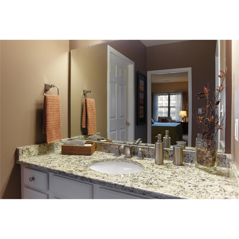 Design House Torino Brass Towel Ring for Bath and Kitchen in Satin Nickel