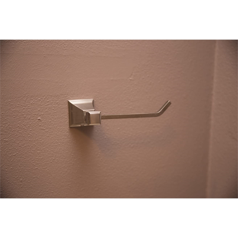 Design House Torino Brass Single-Post Toilet Paper Holder in Nickel