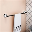 Design House Savannah Steel Towel Bar for Bathroom Matte Black and White 24-Inch