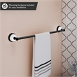 Design House Savannah Steel Towel Bar for Bathroom Matte Black and White 24-Inch