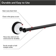 Design House Savannah Steel Towel Bar for Bathroom Matte Black and White 24-Inch