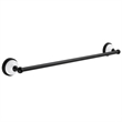 Design House Savannah Steel Towel Bar for Bathroom Matte Black and White 24-Inch