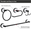 Design House Savannah 4-Piece Bathroom Hardware Kit in Matte Black and White