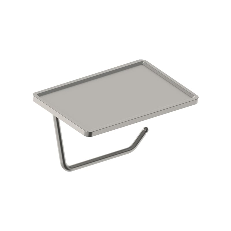 Design House Millbridge Toilet Paper Holder with Shelf in Satin Nickel