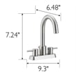 Design House Eastport II Centerset Bathroom Faucet in Satin Nickel