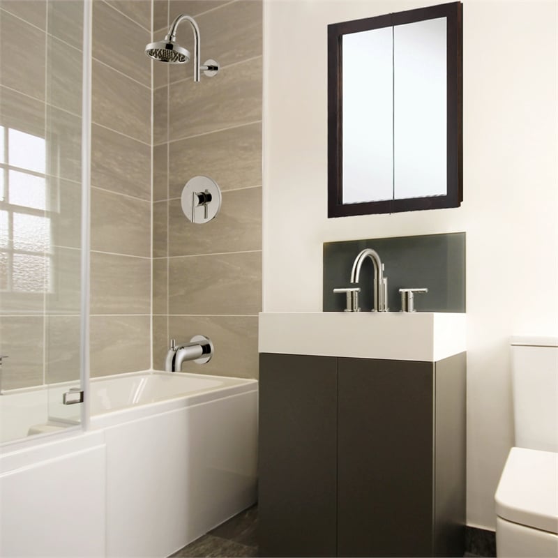 Design House Geneva Widespread 2-Handle Faucet in Polished Chrome 8-in.