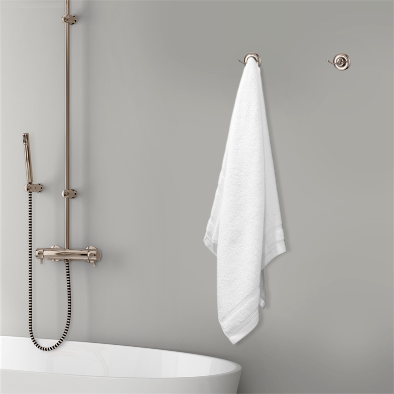 Design House San Martin Metal Double Robe Hook in Brushed Nickel