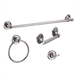 Design House San Martin 4-Piece Bathroom Brass Accessory Kit in Polished Chrome