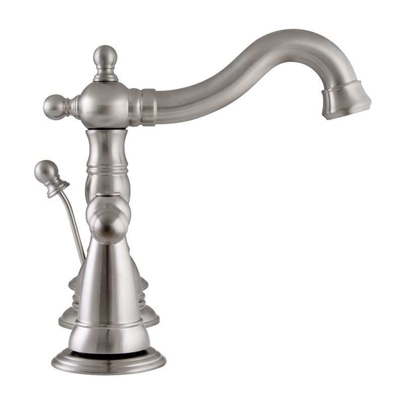 Design House Oakmont 2 Handle Lavatory Brass Faucet in Satin Nickel