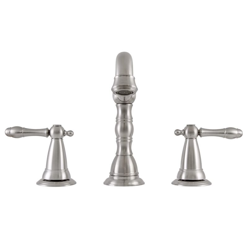 Design House Oakmont 2 Handle Lavatory Brass Faucet in Satin Nickel