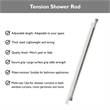 Design House Classic Adjustable 36 to 63-inch Shower Rod in Polished Chrome