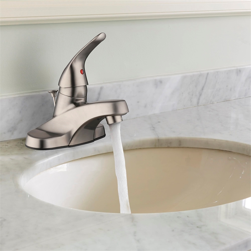 Middleton Centerset Bathroom Faucet in Satin Nickel 4-Inch